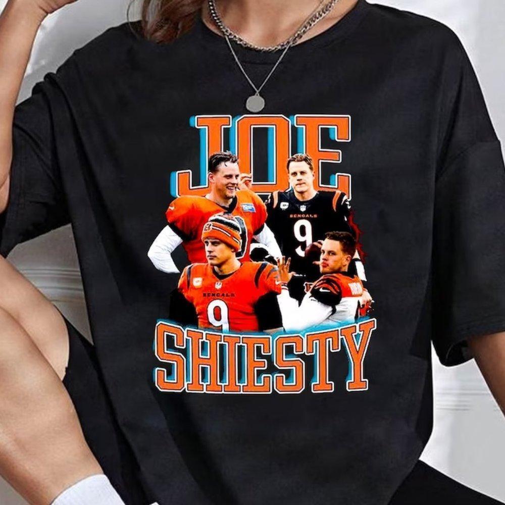 Joe Burrow Joe Shiesty QB Homage Cincinnati Football Fan Graphic T-Shirt